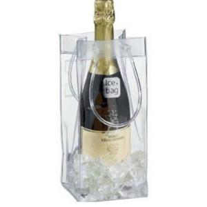China Custom PVC Packaging Bags , Clear Plastic Cooler Ice Bag For Wine Packing on sale