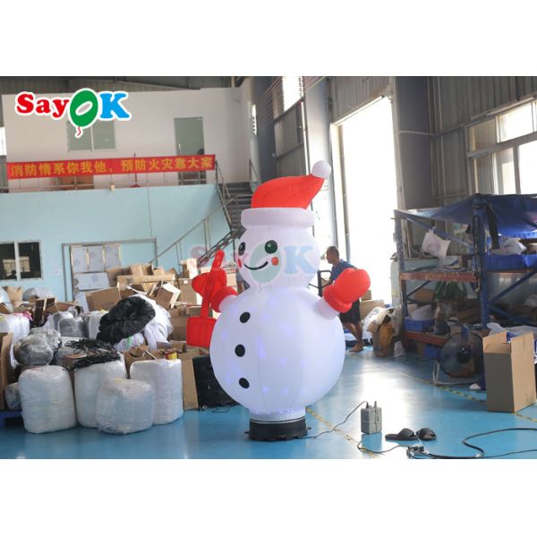 Oxford Cloth Inflatable Holiday Decorations Air Model Pvc Inflatable Rotating Christmas Snowman