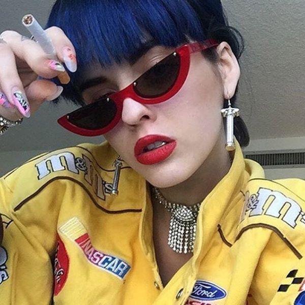 Quality Half Moon Frame Half Round Sunglasses Vintage Retro Clout Goggles wholesale