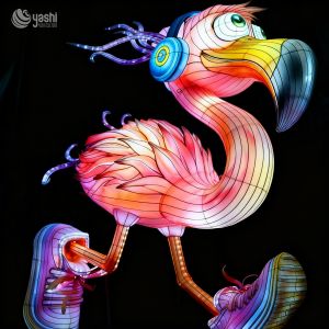 Adorable Cartoon Animal Lantern - Flamingo Sculpture Lantern for Party, Festival