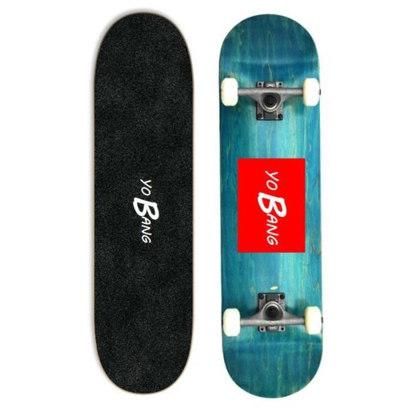 31" × 7.8" Complete Street Skateboards 7 Layer Maple Polished Aluminum Trucks