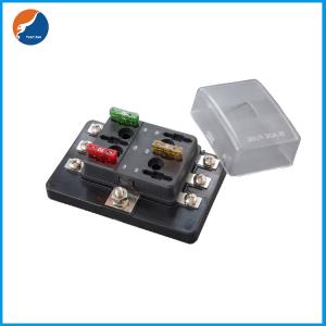 Moisture Proof Cover Automotive Car 6 Poles Blade Fuse Block With Bolts Terminal