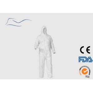 Cheap Type 5 / 6 Disposable PPE Coveralls Eco Friendly SMS Material 175 * 135CM for sale