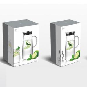 30oz Direct Drinking Tea Glass Water Pitcher With Handle lid And Filter