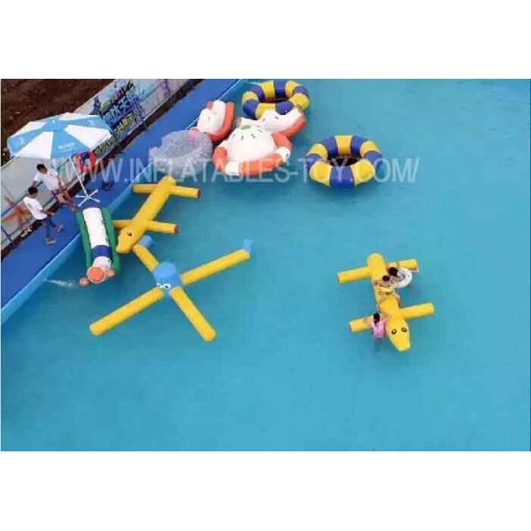 Outdoor Amusement Inflatable Water Park With Giant Swimming Slide