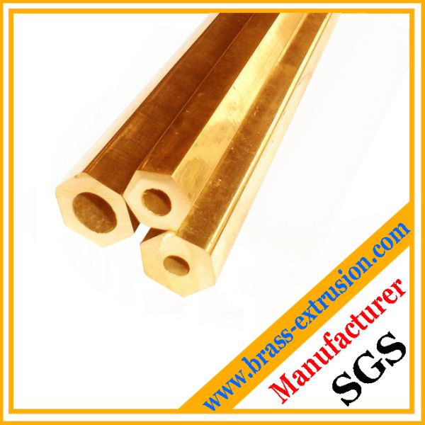 brass hexagon hollow rod