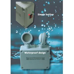 Emergency Exit LED Light IP65 Waterproof Dual Head 3h Backup Adjustable 6000K