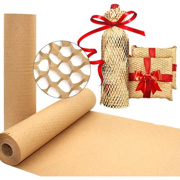 Quality Black White Brown Shockproof Honeycomb Paper Net Wrapping Paper wholesale