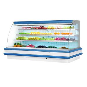 Upright Multideck Open Chiller Fruit Vegetable Milk Display Cooler
