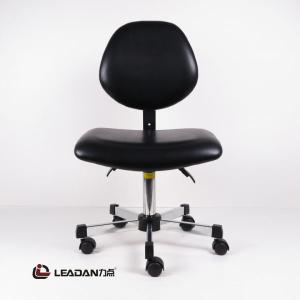 China Black Or Blue Color PU Leather Ergonomic ESD Chairs Large Seat Three Level Adjustment on sale