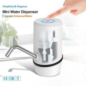8W 2.4L/Min 1200mAh Water Bottle Pump Dispenser With Decorative Chamfer Top