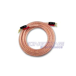 China Transparent Audio Speaker Cable 1.00mm2 Stranded OFC Condcutor RoHS Compliant on sale