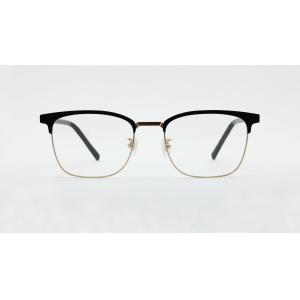 Unisex Rectangular Metal Eyeglasses with Handmade Acetate Combination Eye Frames