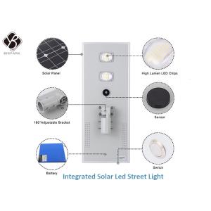 100W Motion Sensor Solar Panel Street Light , All In One Solar Street Light 2700