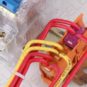 DIN35 Guide Rail Connector Carrier / Orange Strain Relief Plate Insulation flame