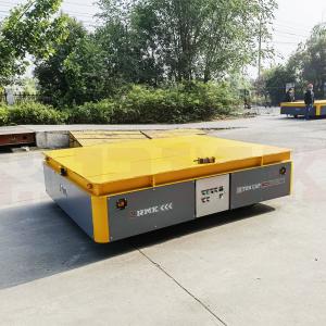 Omni Directional 10 Tons Trackless Transfer Carts Apply For Steel Plate Handling
