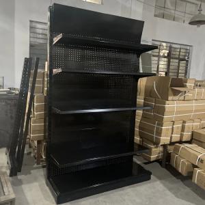 Factory Custom Size Color white gondola rack supermarket gondola shelving