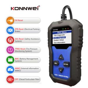 EOBD OBDII Konnwei Car Diagnostic Scanner Fault Code Reader For Auto Engine