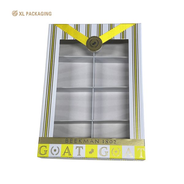 Quality XL Packaging Custom Square Skincare Paper Box With Window Transparent Cosmetic Perfume Packaging Gift Box Serum Skincare Boxes wholesale