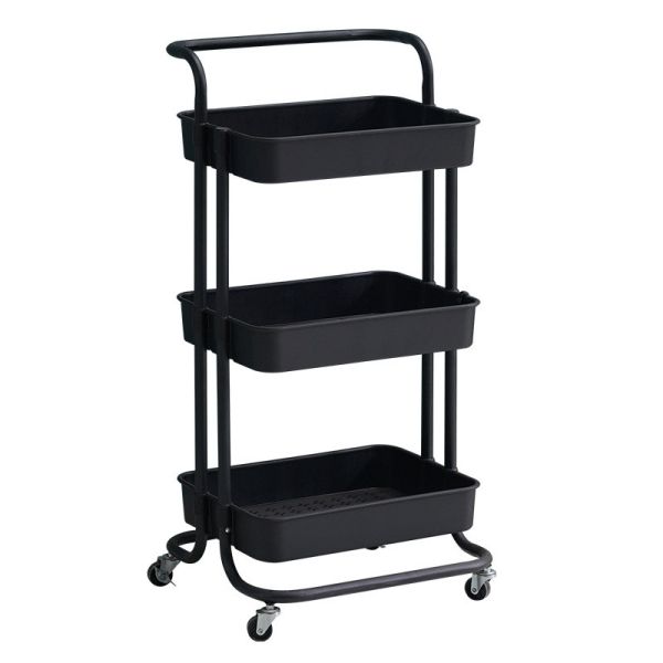Quality ISO Rolling Organizer Cart 3 Tier Storage Trolley On Wheels wholesale
