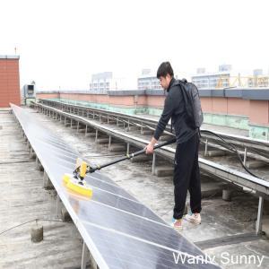 Yellow Nylon Bristles and Two-Disc Brush Heads Solar Panel Cleaning Brush Remote