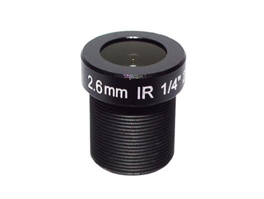 Quality S mount wide angle 2.6mm F2.2 2mp m12 cctv board lens for 1/4 inch sensor wholesale