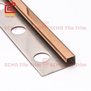 China External Rose Gold Stainless Steel Tile Trim Tile Edging 12mm on sale