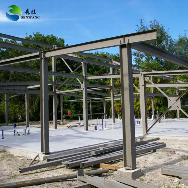Quality Prefabricated Steel Structure Warehouse with 1.2m Brick Wall and C&Z Purlin Brace for Low Maintenance Costs wholesale