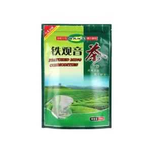 Gravure Printing Mylar Laminated Poly Bag 3 Layers Resealable For Tea Packaging