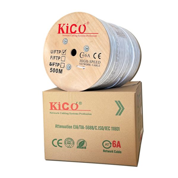 Quality KICO High Speed LZSH 10G Indoor Ethernet Cat6a Network Lan Cable U/FTP Cca 23AWG 500m Low Price Cable Manufacturer wholesale