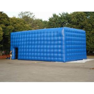 double layer blue plaid inflatable tent for garden activity