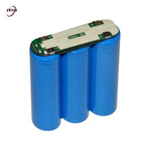 Rechargeable 11.1 V Battery Pack , 3S1P 18650 Lithium Ion Power Pack 3200mAh