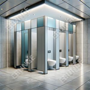 Floor Mounted Toilet Partition Wall with Water Resistance and Color Assortment