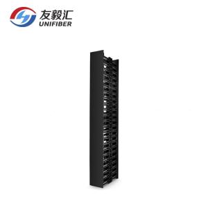 Vertical Dual Sided Cable Manager, 45RU, Bend Radius Plastic Finger Duct, 4.9 in