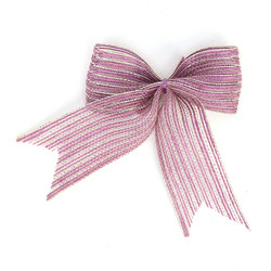 Factory Direct Sale 3.8Cm Fish Silk Hemp Bow Christmas Decoration Bow Minimalist