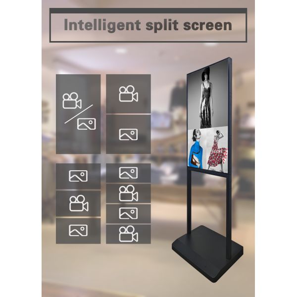 43" Vertical Android Digital Signage Kiosk - Floor-Standing Touch Screen Display with WiFi