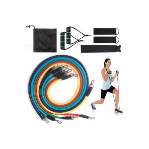 Durable Custom Logo TPE Exercise Resistance Bands Set 11pcs