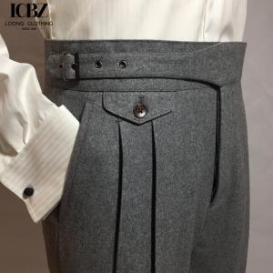 Support 7 Days Sample Order Lead Time Men's Worsted Woolen Trousers for Autumn