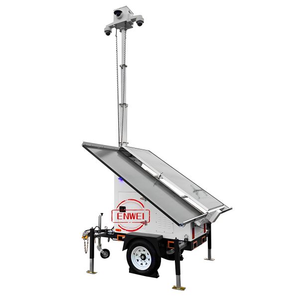Quality CE Certified Solar-Powered Surveillance Trailer With 3*400W Solar Array For 24/7 Operation wholesale