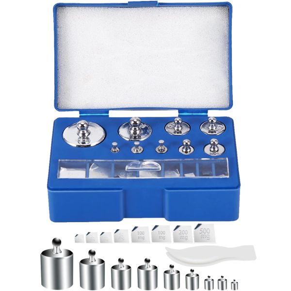 Scale Balance Calibration Weight Set With Case-10-500g (8pcs: 10g,20g,20g,50g