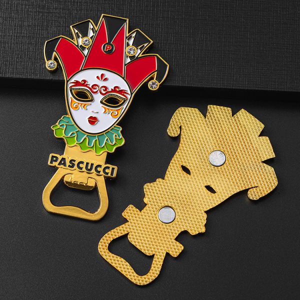 Quality Soft Enamel Magnetic Fridge Beer Opener 3D Zinc Alloy Material wholesale