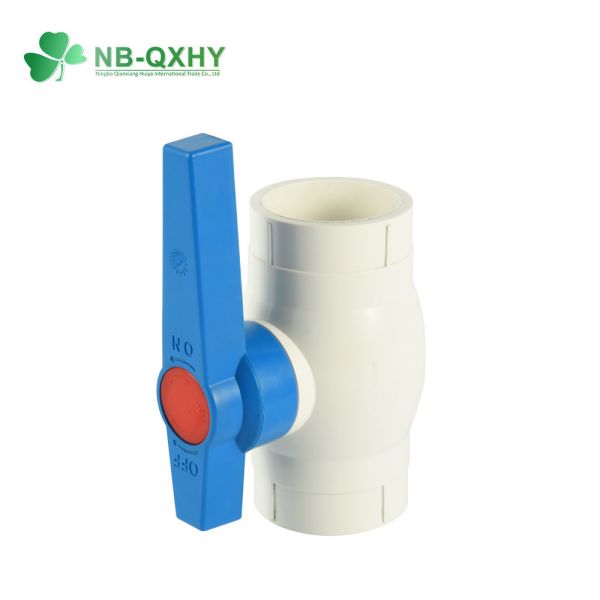 Quality ANSI Standard PVC Plastic Ball Valve with Blue Handle and Fixed Structure from Supply wholesale