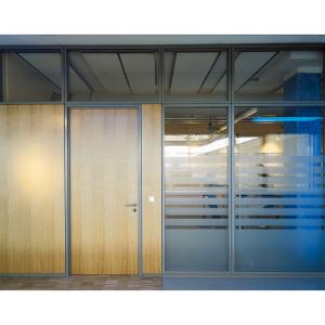Modern Office Glass Partition Wall with Frosted Glass Acid Etched Glass and