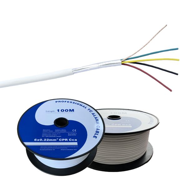 Shielded Stranded CCA Conductor 12x0.22mm2 Alarm Cable with PVC Insulation and