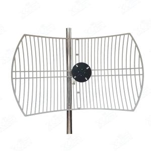 Wind Resistant WiFi Wlan 4G LTE Antennas 24dBi Grid Parabolic Antenna Feeder