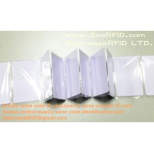 Exactly same code ID card, Exactly same number ID card, Access control exactly