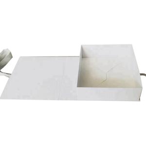 Folding Cardboard Paper Gift Box White Ribbon Rectangular Shape Panton Printing