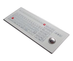 China 106 Keys Medical Membrane Switch Keyboard Trackball Front Panel Mounting on sale