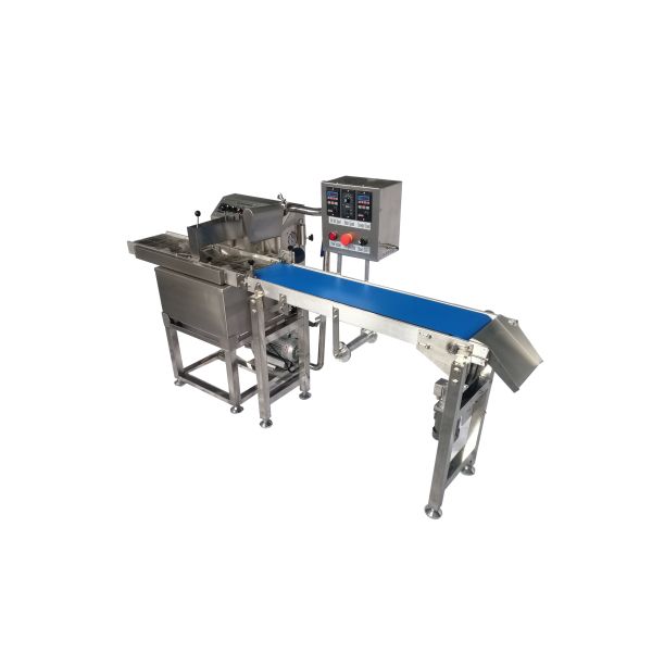 Quality Biscuit Donuts Cover Chocolate Belt Coating Machine with Cooling Tunnel wholesale