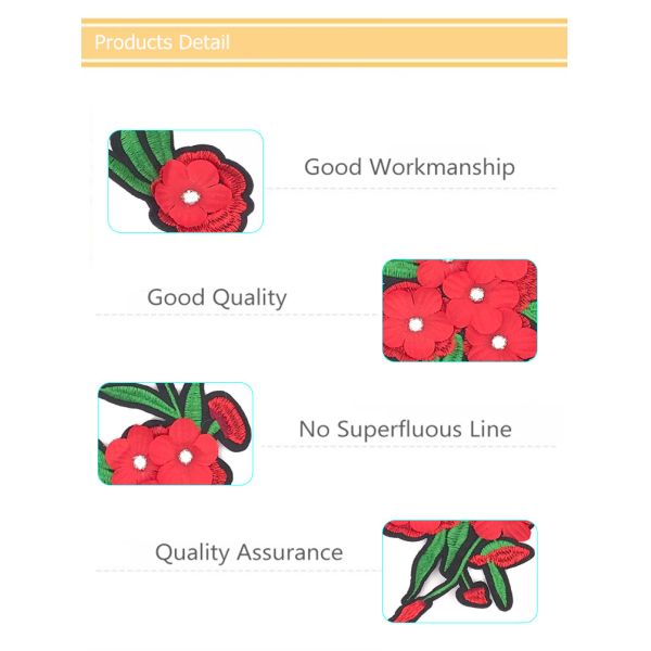 Fashionable motif with sequin embroidery for garments and dress material is cotton, size: 16cm*26.5cm#C10007